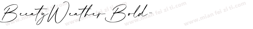 BeeatyWeather Bold字体转换